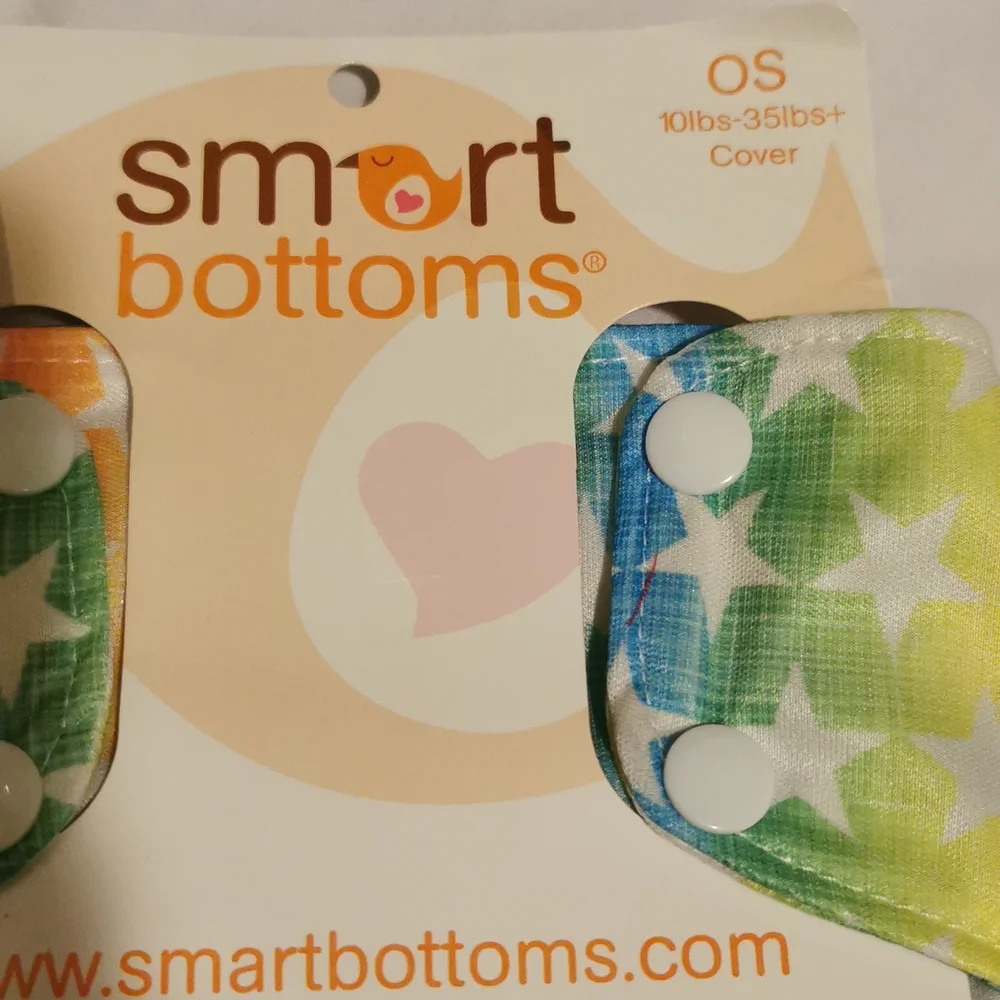 Smart Bottoms rainbow stars diaper cover, NWT